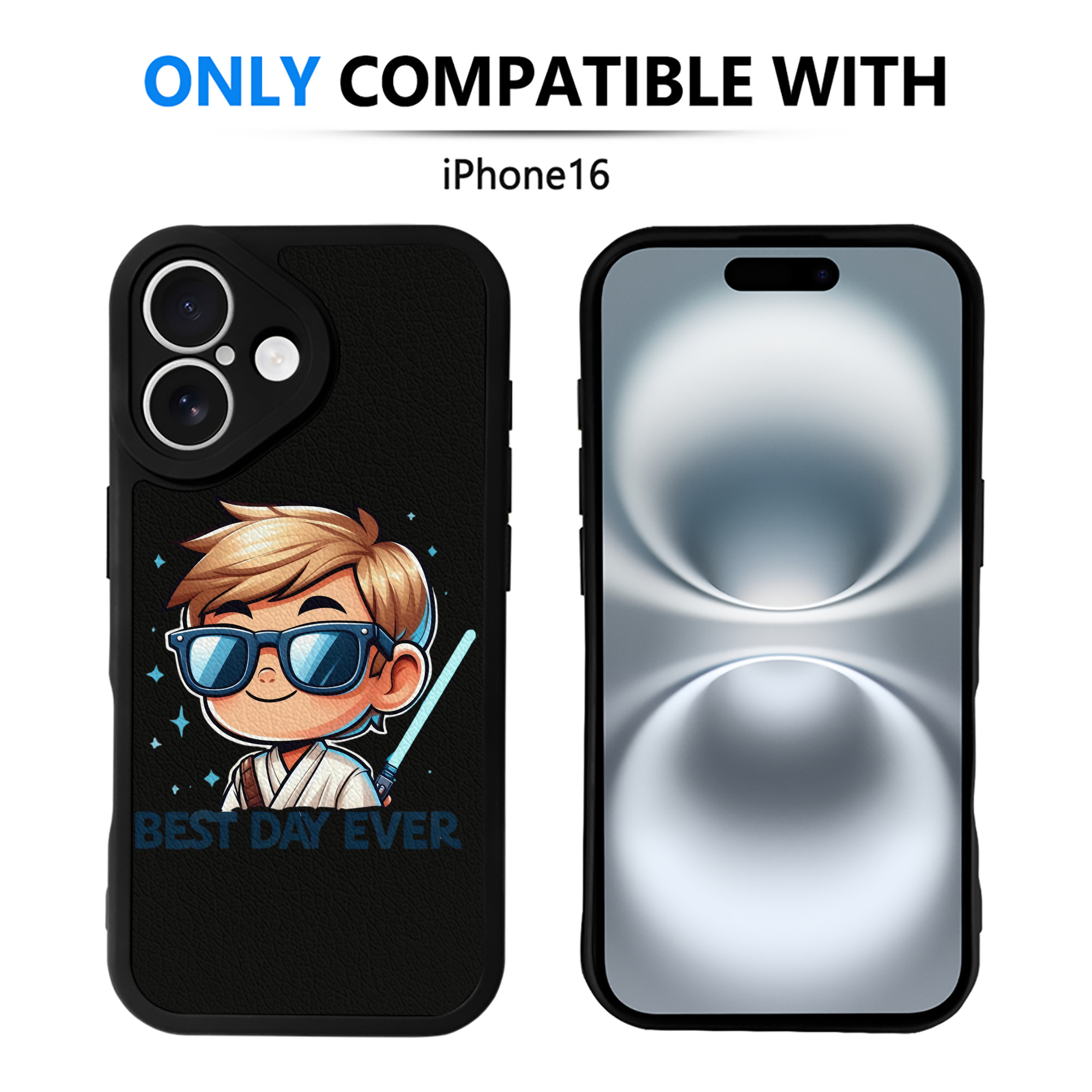 （画像用） スター・ウォーズ Star Wars 【iPhone 16シリーズ対応】シリコンスマホケース（レザー調） 材質：シリコン